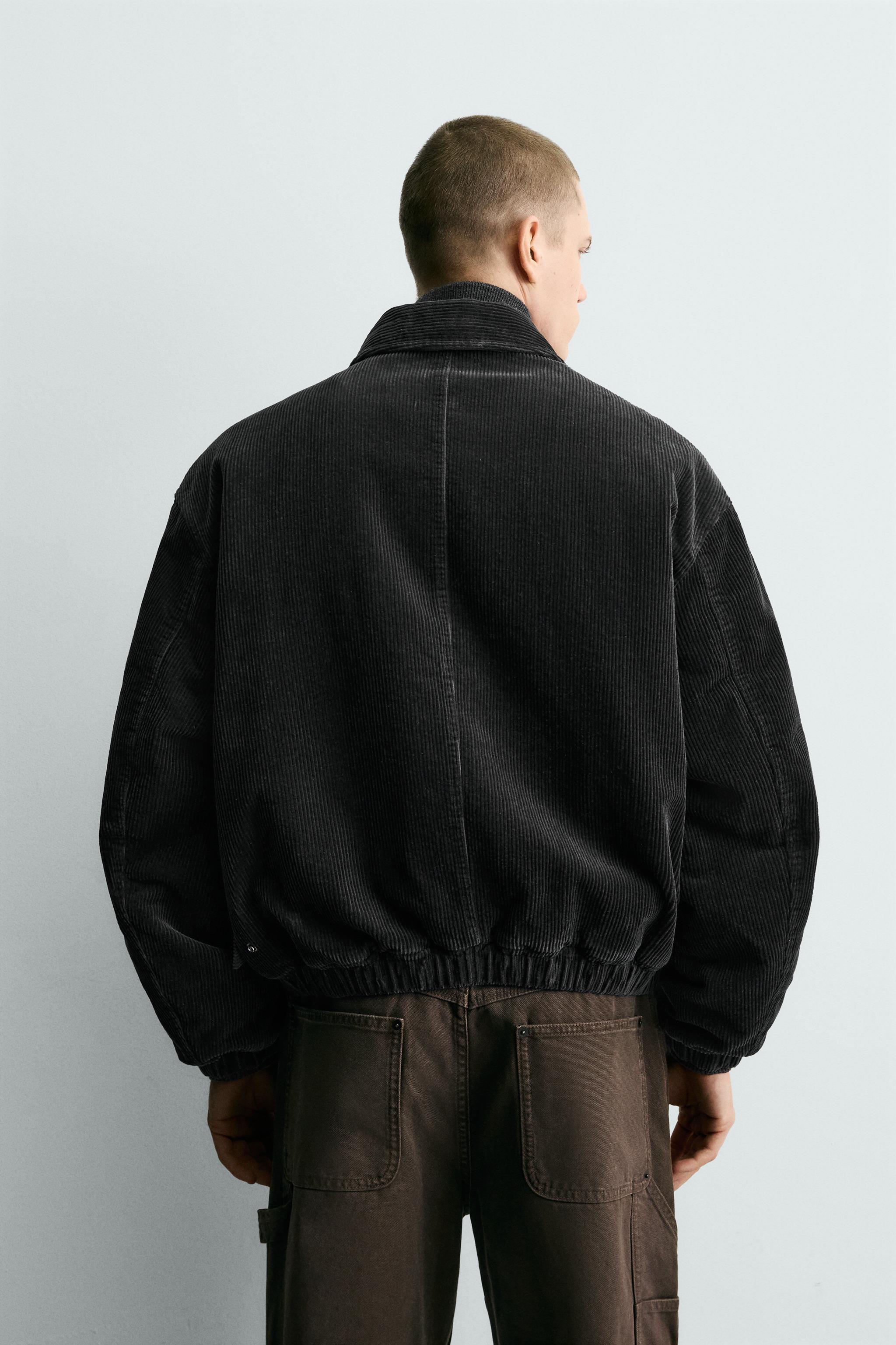 BLOUSON EN VELOURS CÔTELÉ À BRANDEBOURGS